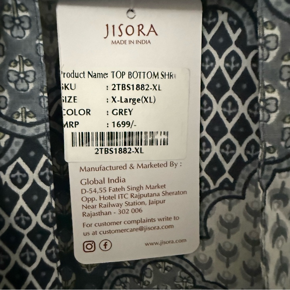 JISORA Tie and Dye Print Jharokha Cotton Shrug - Picture 10 of 12